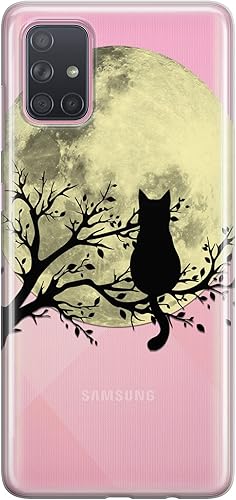 Miniatura 4 de Funda de teléfono compatible con Samsung Galaxy A73 A72 5G A71 A54 A52 A42 A34 A32 A14 A11 bonita funda transparente delgada transparente de bruja