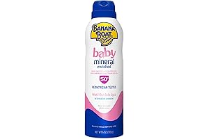 Banana Boat Baby Mineral Enriched Sunscreen Spray SPF 50+ for Ultimate Sun Protection