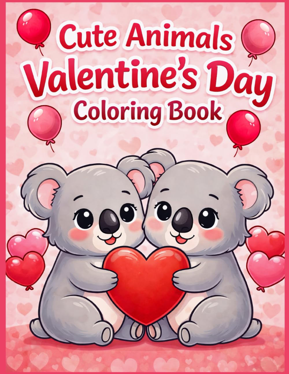Cute Animals Valentine's Day Coloring Book for Kids