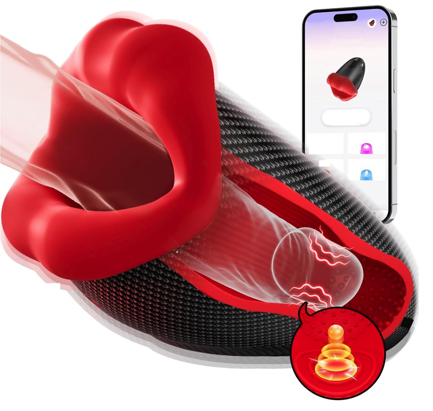 Mens Personal Massage Device - Interactive Male Masturbator with Vibration and Tapping Functions CK83772