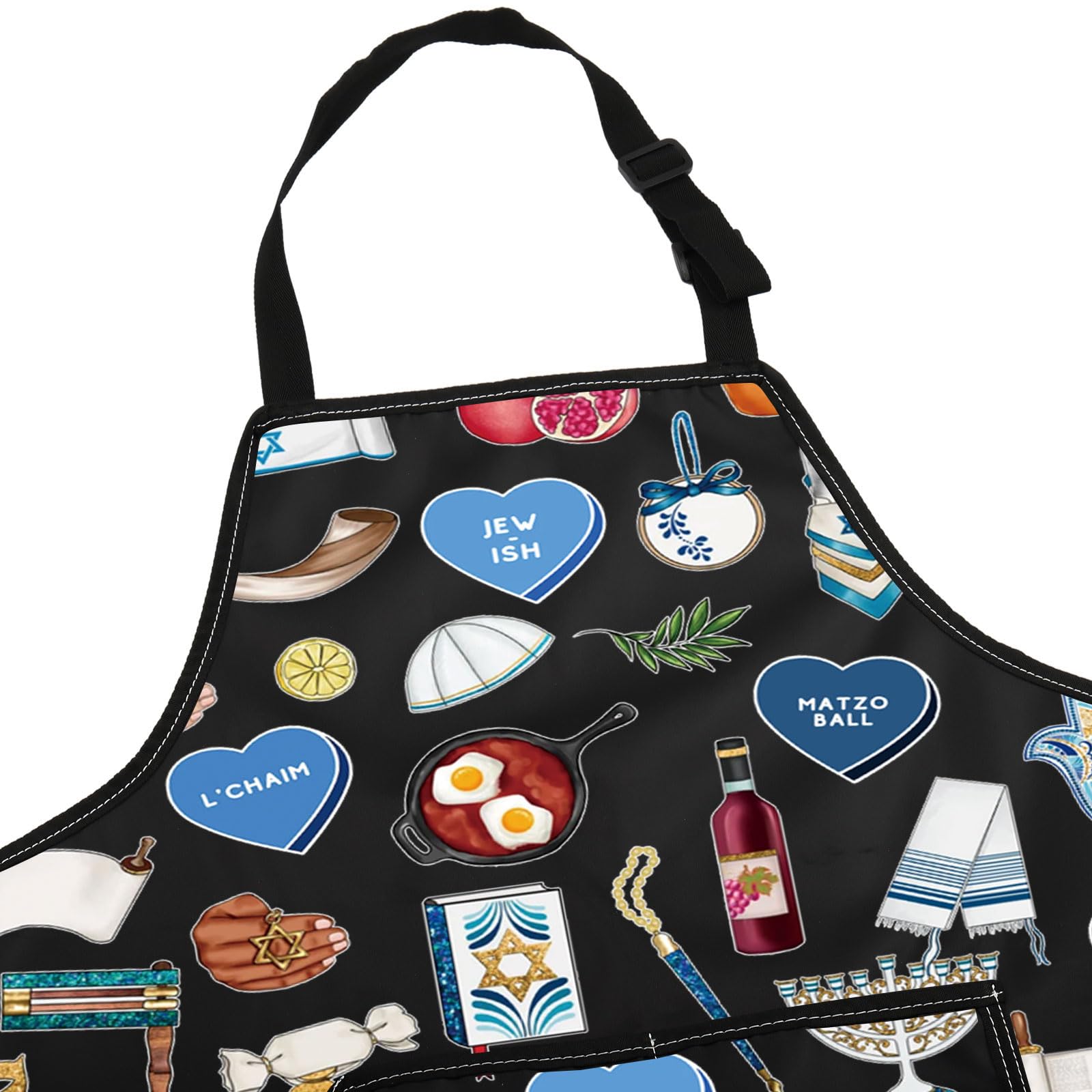 JNIAP Jewish Kitchen Apron Jewish Gift Hebrew Gift Hanukkah Apron Israeli Gift Ahava Love Apron Jewish Cooking Aprons