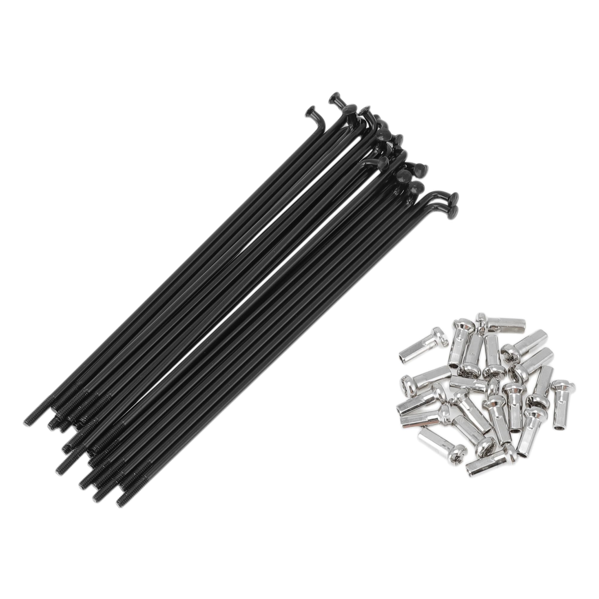 INFINAUTO 20 Set 13G Bicycle Spokes 112mm Bike Wheel Spokes 304 Stainless Steel Black