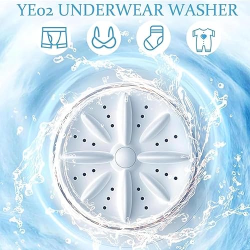 Miniatura 6 de Lavadora portátil, mini lavadoras inalámbricas, lavadora de ropa interior de 1.2 L, taza de lavandería portátil para el hogar, apartamento,