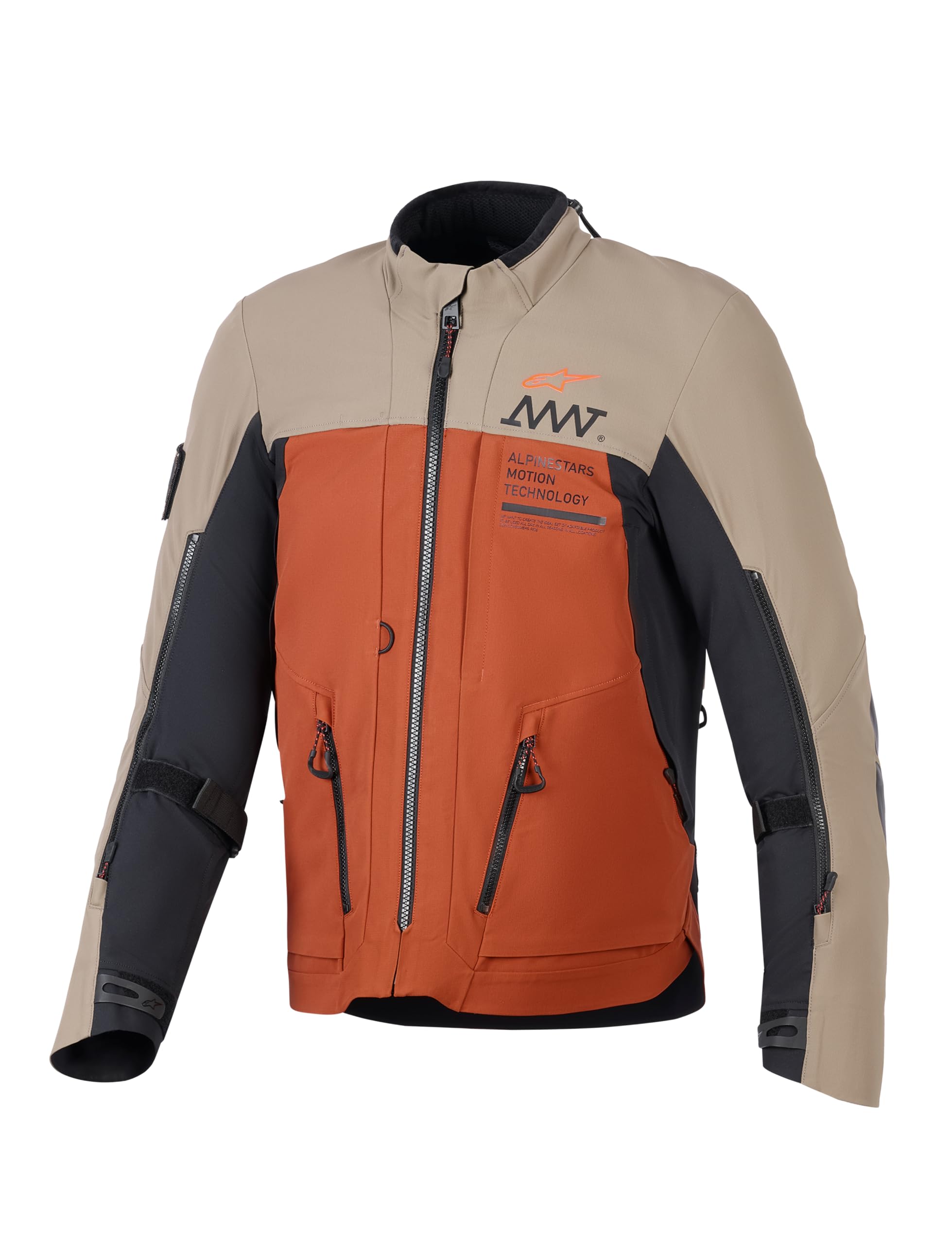 Alpinestars AMT-8 Stretch Drystar XF wodoodporna kurtka tekstylna motocyklowa, /brązowy/pomarańczowy, 2XL