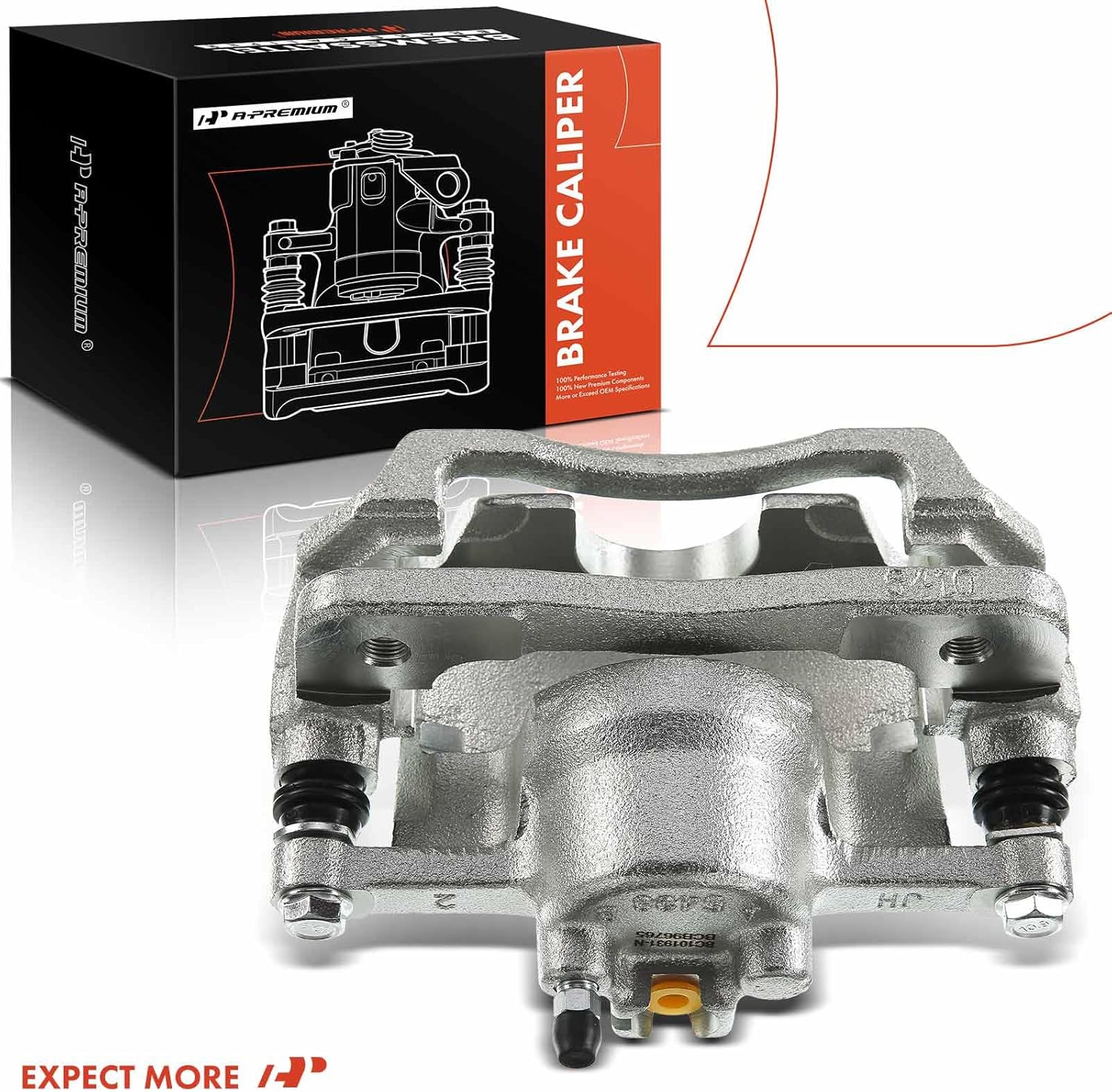 A-Premium Disc Brake Caliper Assembly with Bracket Compatible with Select Honda Models - Civic 2012 2013 2014 2015, L4 1.8L - Front Right Passenger Side