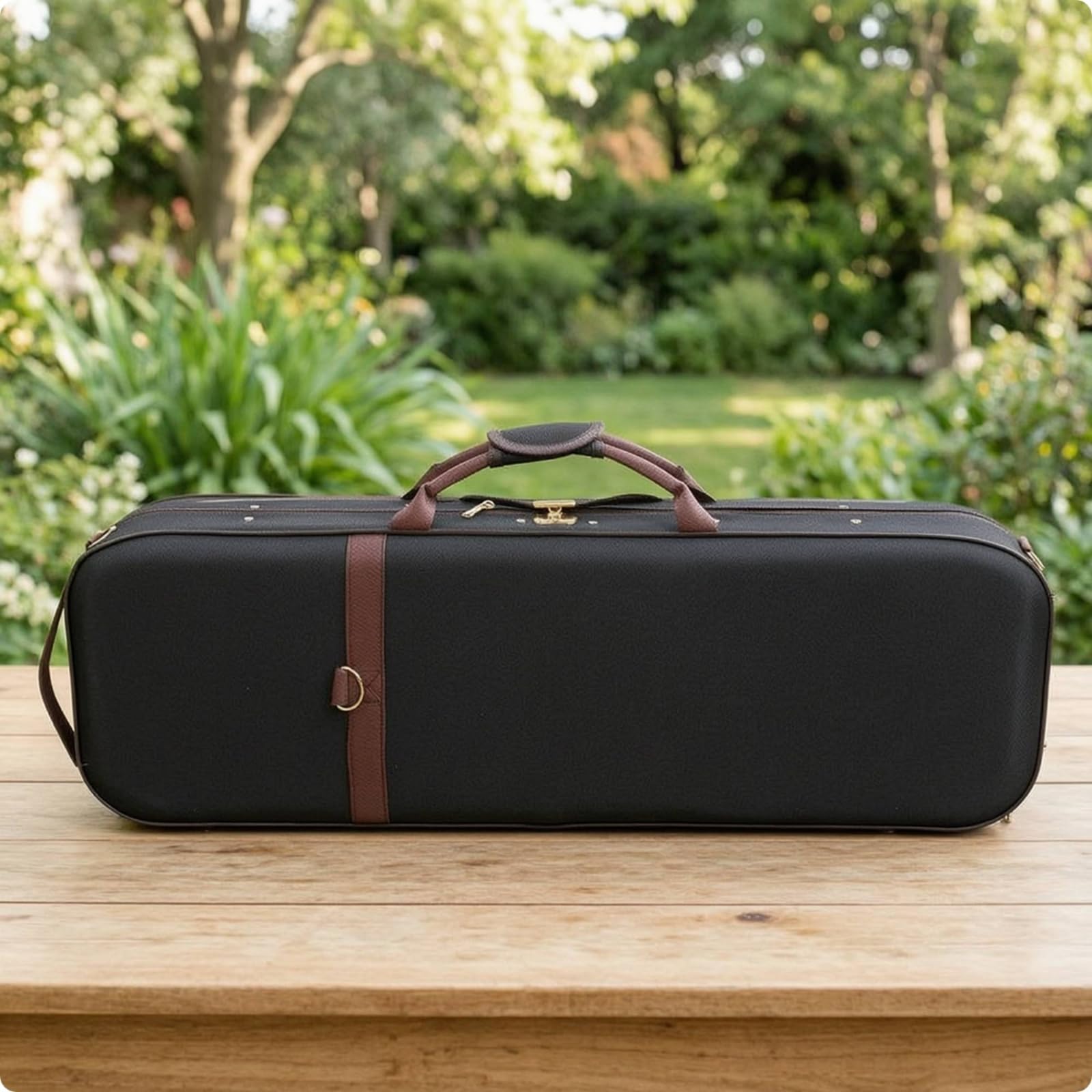 Custodia Violino Rigida Custodia Strumento Scatola Trasporto Astuccio Conchiglia con Protezione Contro Urti Cadute E Colpi Hardware in Metallo E, 1/10