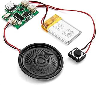 Sound Modul Steuerung über Tasten, 8MB Programmierbar USB Herunterladbar, MP3 Musik Platine mit Lautsprecher für DIY Personalisierte Grußkarten, Kreatives Musikgeschenk