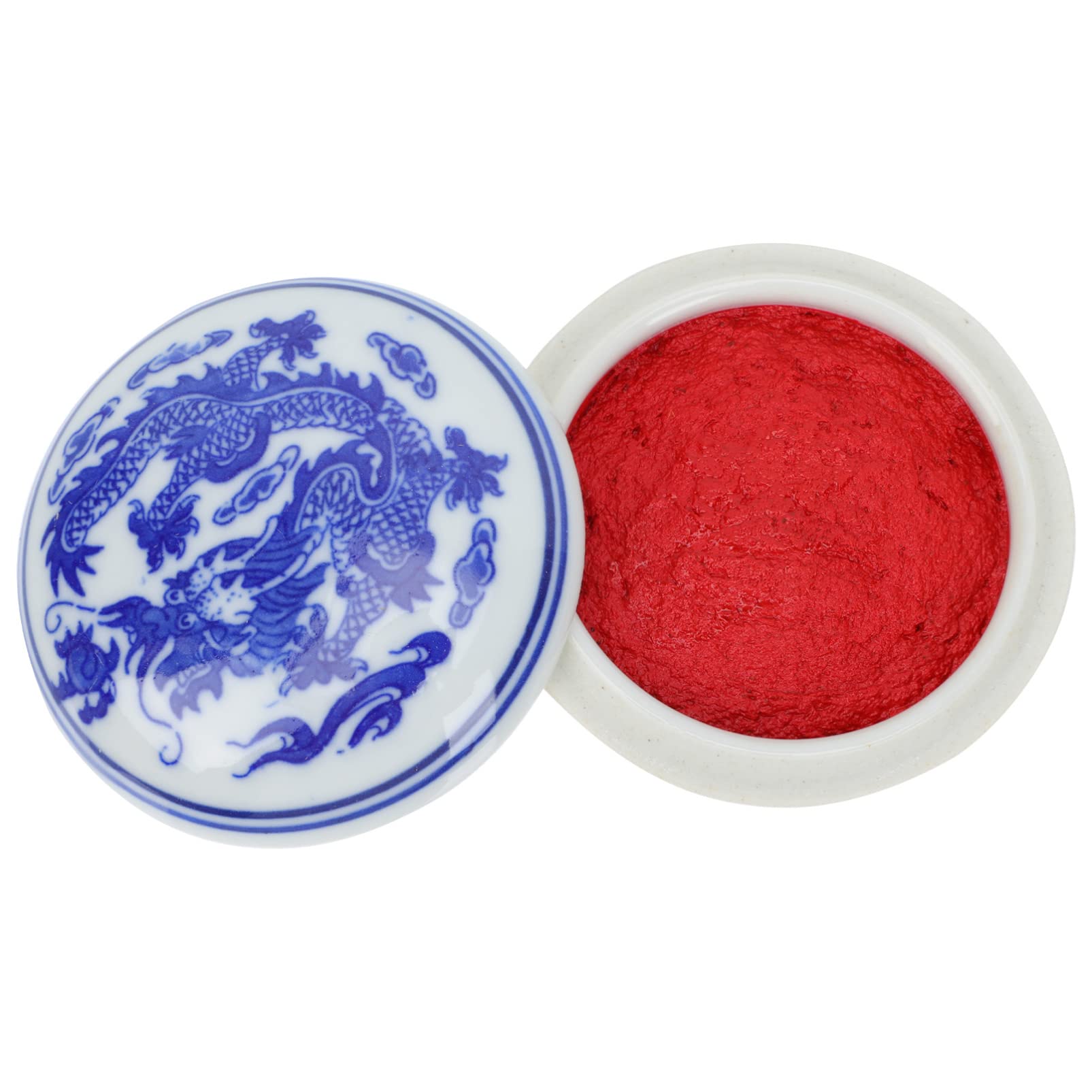 Cabilock 3 Pz Inchiostro per Il Taglio del Sigillo di Calligrafia Pasta di Inchiostro Rosso Cinese Timbri a Inchiostro per Album Ceramica Impronta Digitale Contenitore del Liquame Ufficio