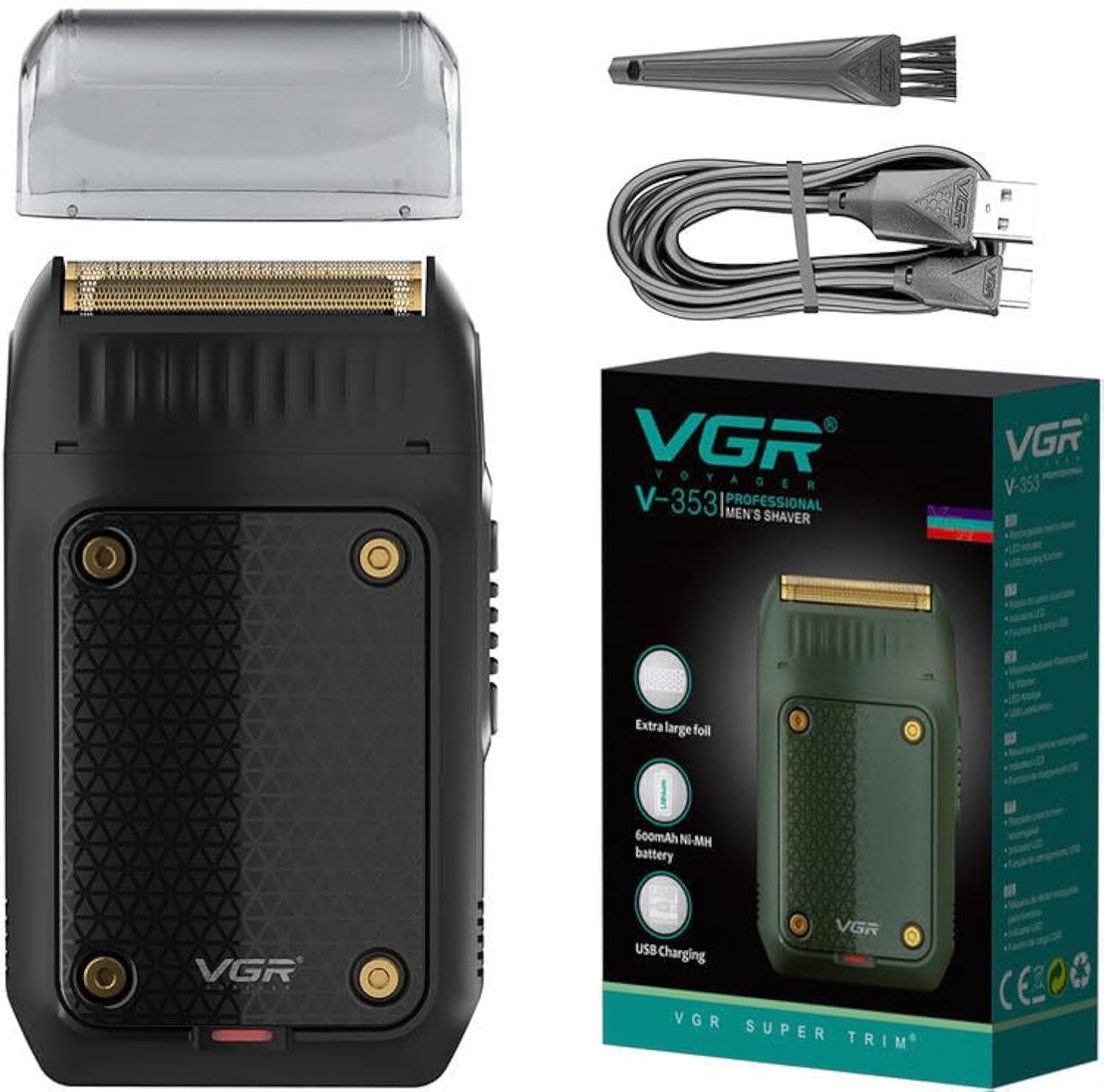VGR V-353 Professional Electric Ultra Thin Shaver Rechargeable Razor for Face Care Beard Trimmer Reciprocating Blade with USB Travel Shaver, Mens Electric Razor, Electric Shaver - Black (Black) (B0CFHPNTQ2) Amazon Price History, Amazon Price Tracker