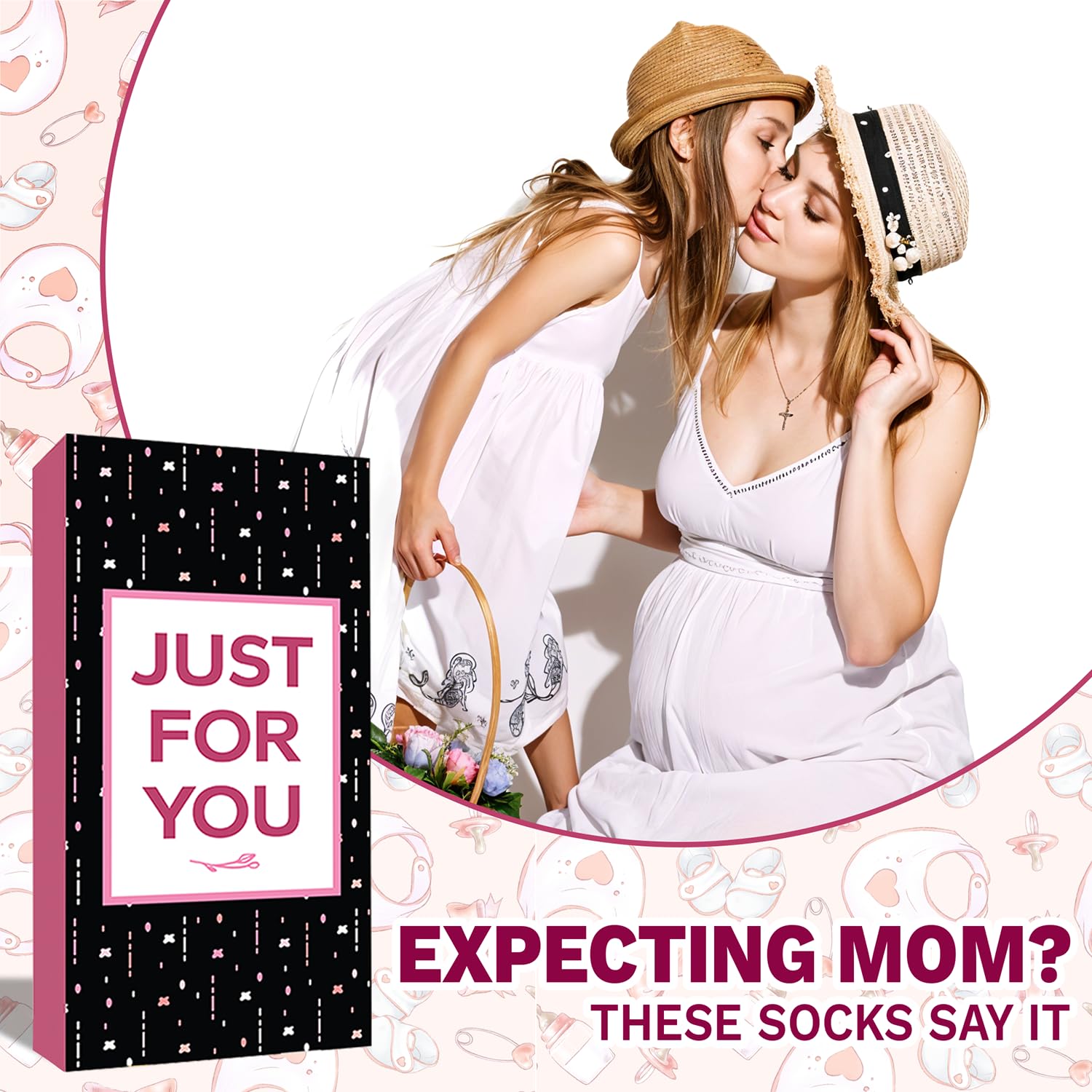 ZAGKOO First Fathers Day New Dad Gifts - Soon to Be, 1st Time Dad Sock - Expecting Gifts for First Time Mom, Pregnant Women