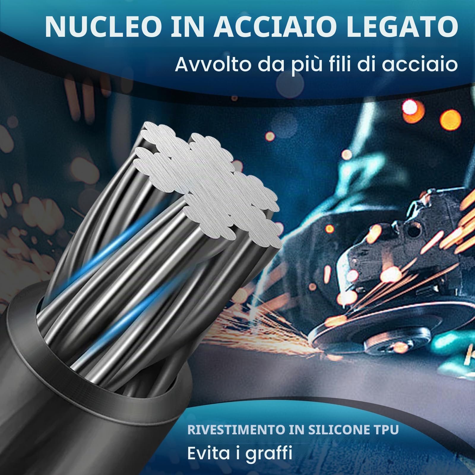 Lucchetto Monopattino Elettrico, Lucchetto Bici, Antifurto Monopattino Elettrico, Accessori Monopattino Elettrico, 31.8inch Serrature Antifurto per Bicicletta Elettriche, E Scooter