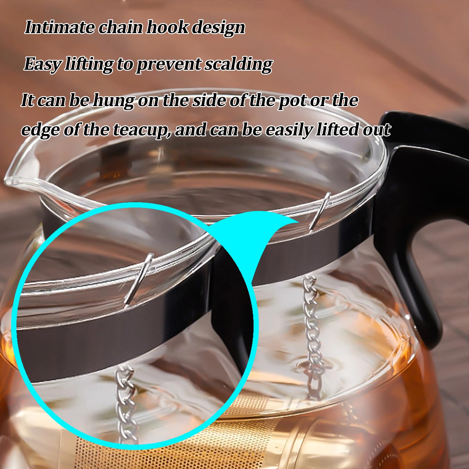 ZHYLUO Filtros de Té,2 Piezas Colador de Té de Acero Inoxidable,Filtros de Té Acero Inoxidable,para Teteras y Tazas