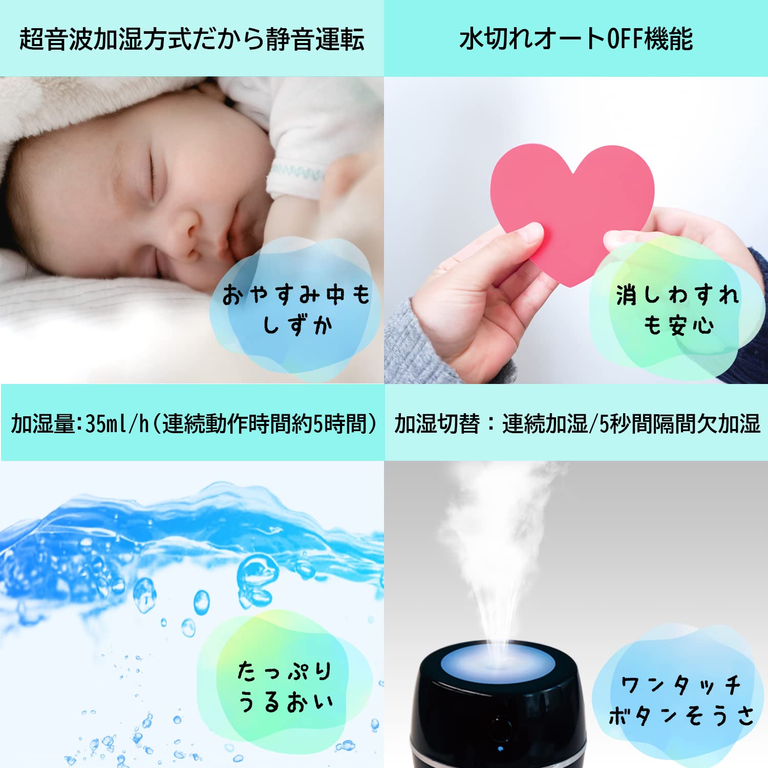 Amazon.co.jp: KEIYO 超音波式 加湿器 USBタイプ 車用加湿器 ミニ加湿