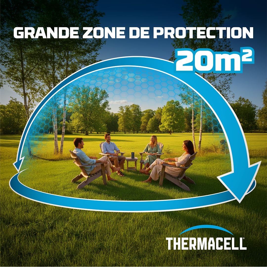 TherMACELL - 6 recambios antimosquitos y mosquitos, 20 m² - 48 horas | Compatible con difusores, nómadas y linternas – 24 cartuchos + 72 pastillas – THRECHARG48NX6