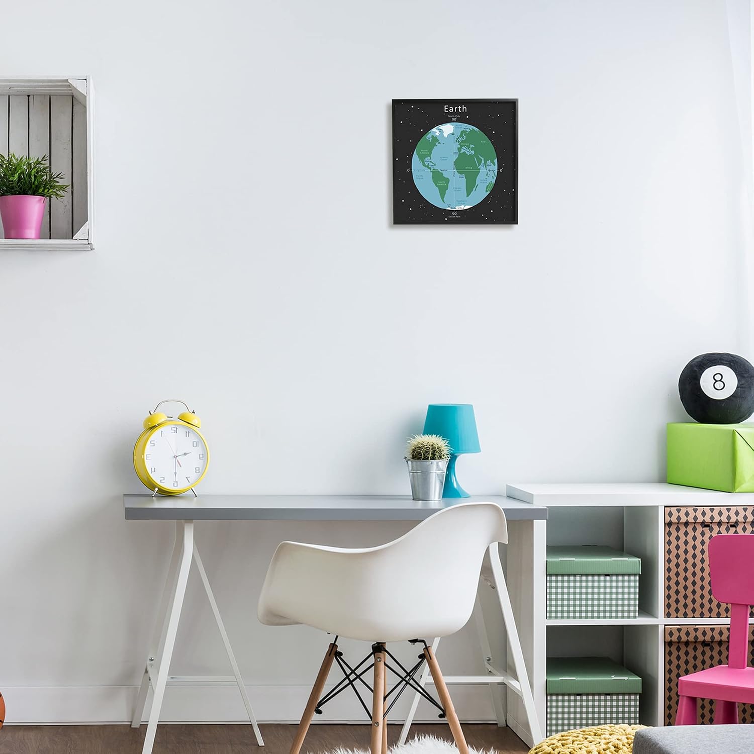Stupell Industries Earth Equator Prime Meridian Map Diagram Globe, Design by Carla Daly