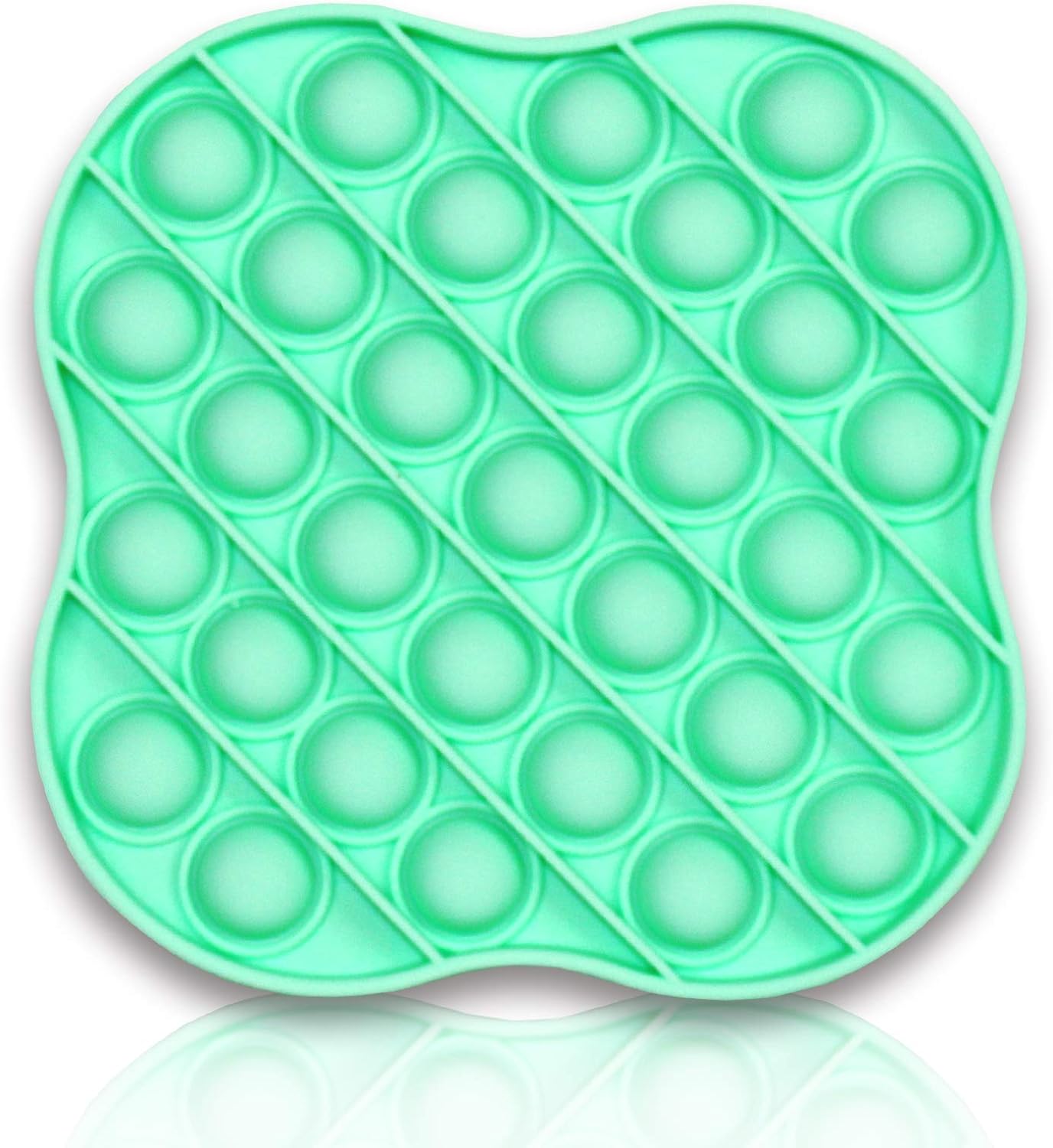 Push pop Bubble Sensory Fidget Toy Silicone Stress Toys for Autism and Special Needs to Relieve Stress Squeeze Sensory Toys for Children with ADD, ADHD or Autism (Green-A)
