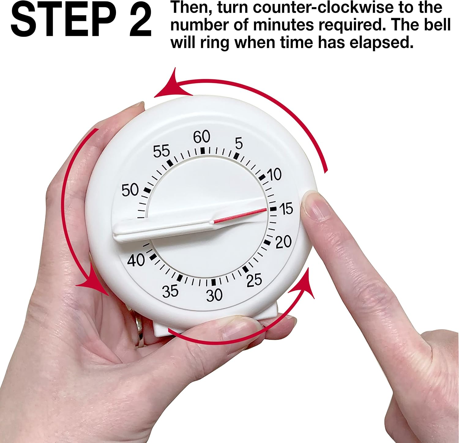 Norpro New 60 Minute Kitchen Timer With Long Ring 3.5"/9cm Easy To Read Operate