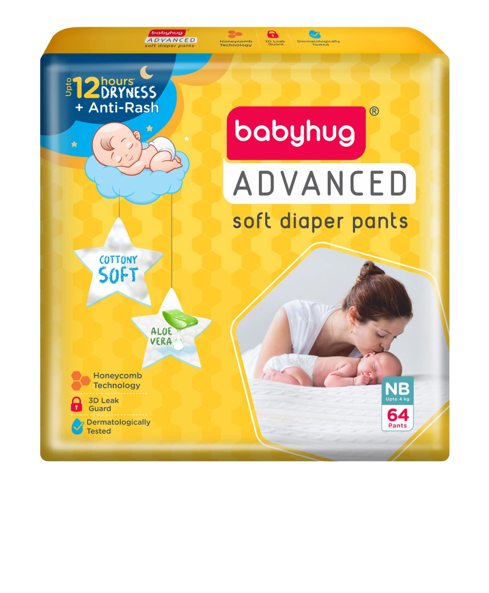 Advanced Pant Style Infant Diaper For New Born Nb 64 Pcs