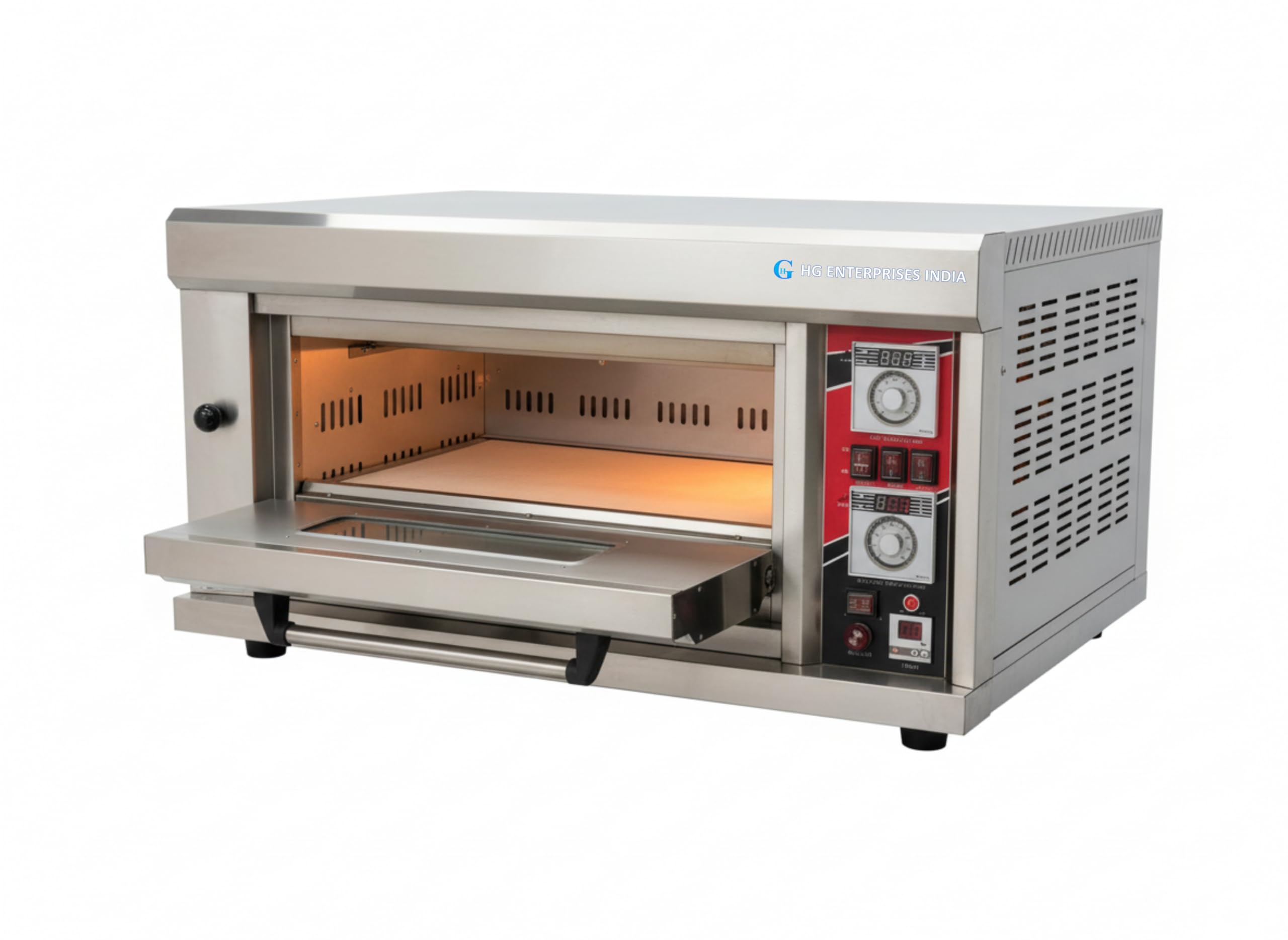 HG Gas Pizza Oven with Stone 16 x 24 inch, Digital Temp Controller, Auto Ignition,Chamber Light, Buzzer, Timer-image-28