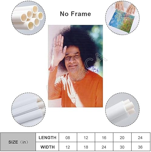Miniatura 2 de Póster de la educadora india Sathya Sai Baba de la India, pósteres e impresiones artísticas de pared, pintura en lienzo, póster de arte de pared