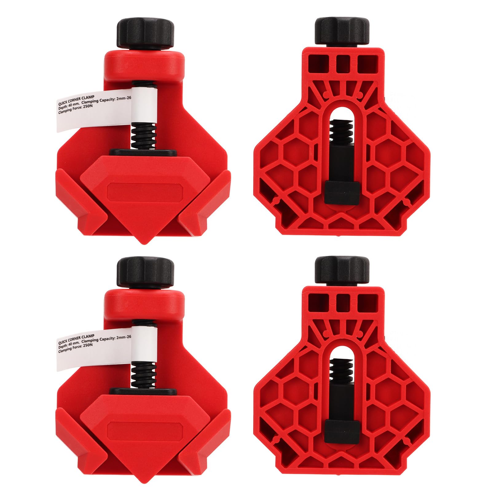 4PCS Spring Load 90 Degree Corner Clamp for Woodworking Furniture