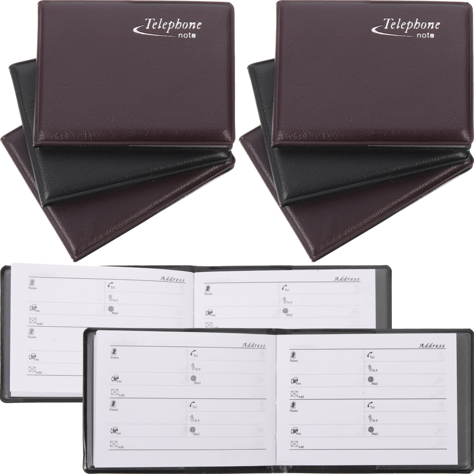 STOBOK Password Book Pocket Notebook 10pcs Wallet Size Address Book with Leather Cover for Home Office Supplies Keep Info Handy at All Times Password Book Pocket Notebook