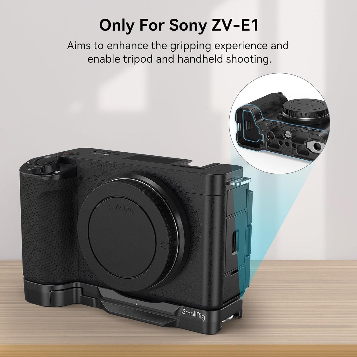 SmallRig ZV-E1 Camera Baseplate for Sony ZV-E1, Built-in Cold Shoe Mount and QR Plate (for Arca) Quick Switch Between Tripod and Stabilizer for DJI RS 2 / RSC 2 / RS 3 / RS 3 Pro - 4314 - Image 3
