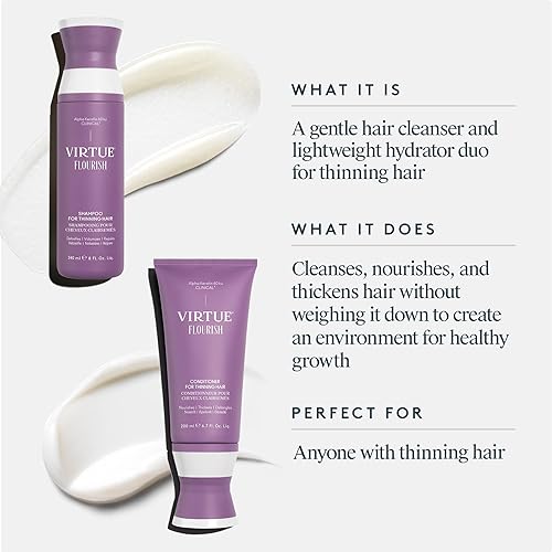 Miniatura 2 de Virtue Flourish - Juego de champú y acondicionador para cabello fino o adelgazante, producto para el crecimiento del cabello sin sulfato