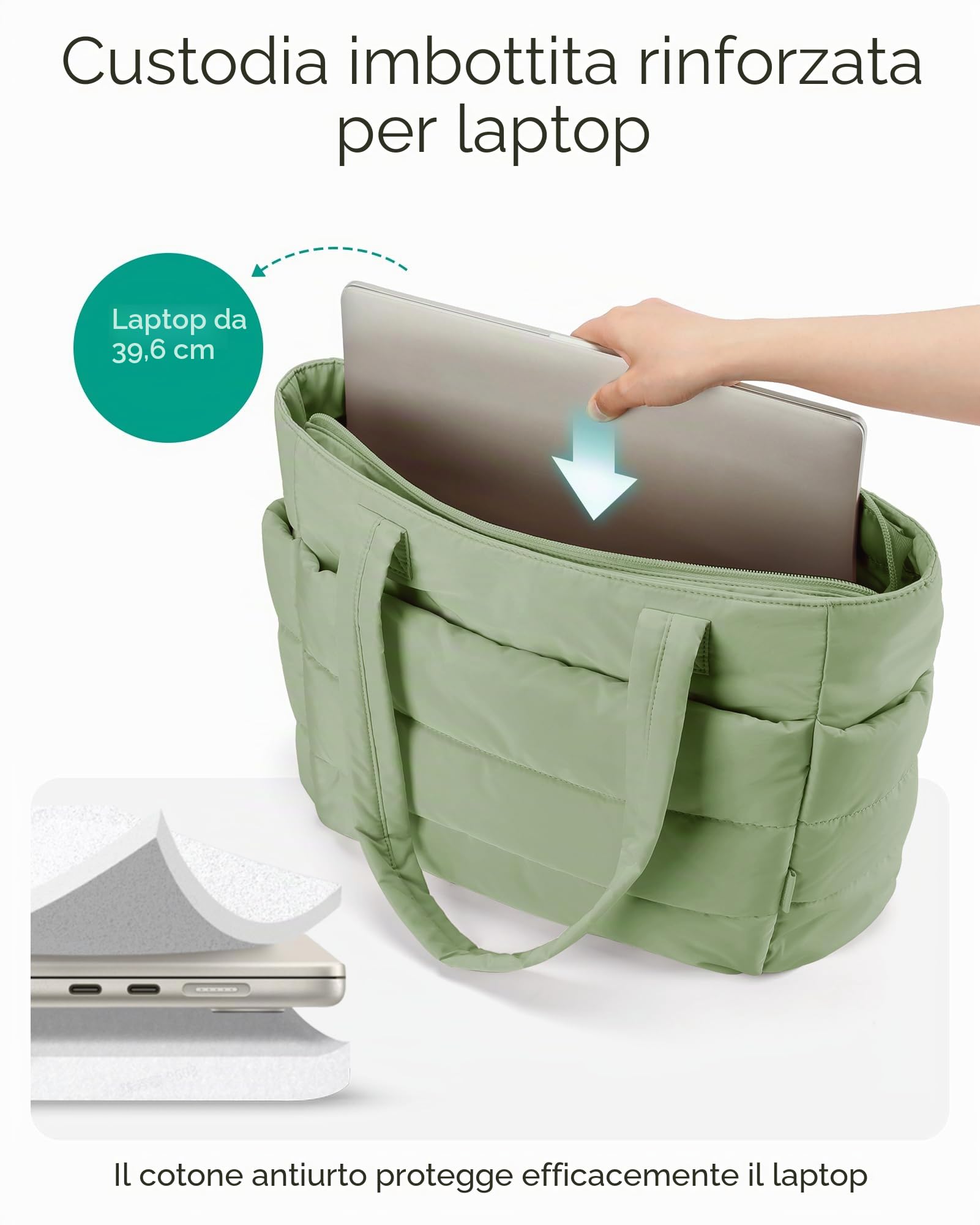 bagsmart Borsa Donna, Borsa Tote a Mano con Cerniera, Borse Della Spesa, Borsa Tracolla Leggera e Morbida Con Più Scomparti, Adatta per Università, Lavoro, Viaggio, Fitness