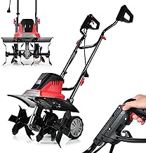 RELAX4LIFE Electric Tiller 1200W/1500W, Electric Motor Hoe 4/6 Blades, Speed 365/400 rpm, Working Depth 22 cm, Width 35/43 cm (1200W)