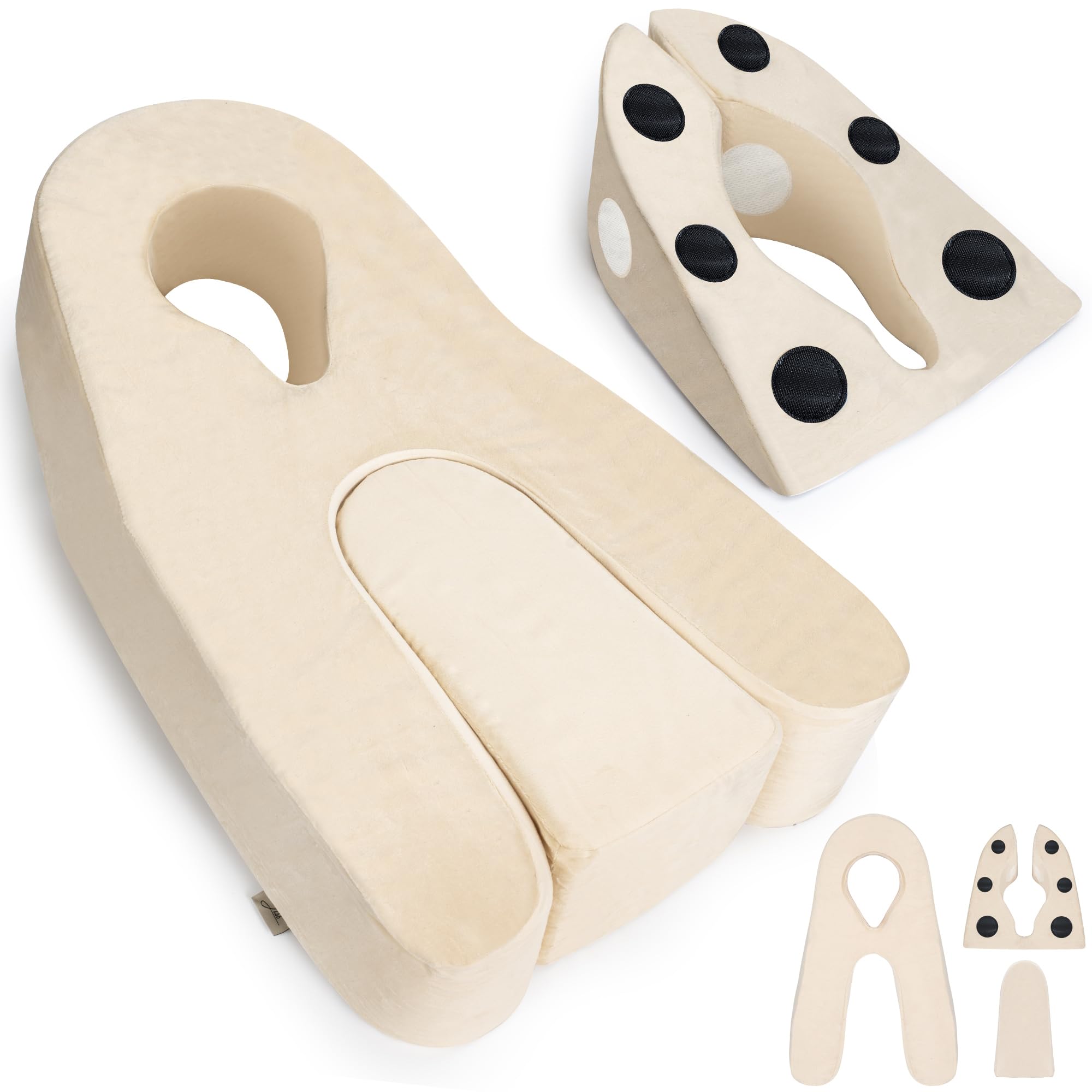 Deluxe Face Down Pillow for Stomach Sleeping or After Eye Surgery - Prone Pillow for Vitrectomy, Retinal Surgery or BBL - Massage Pillow with CertiPUR-US Certified Memory Foam Headrest.