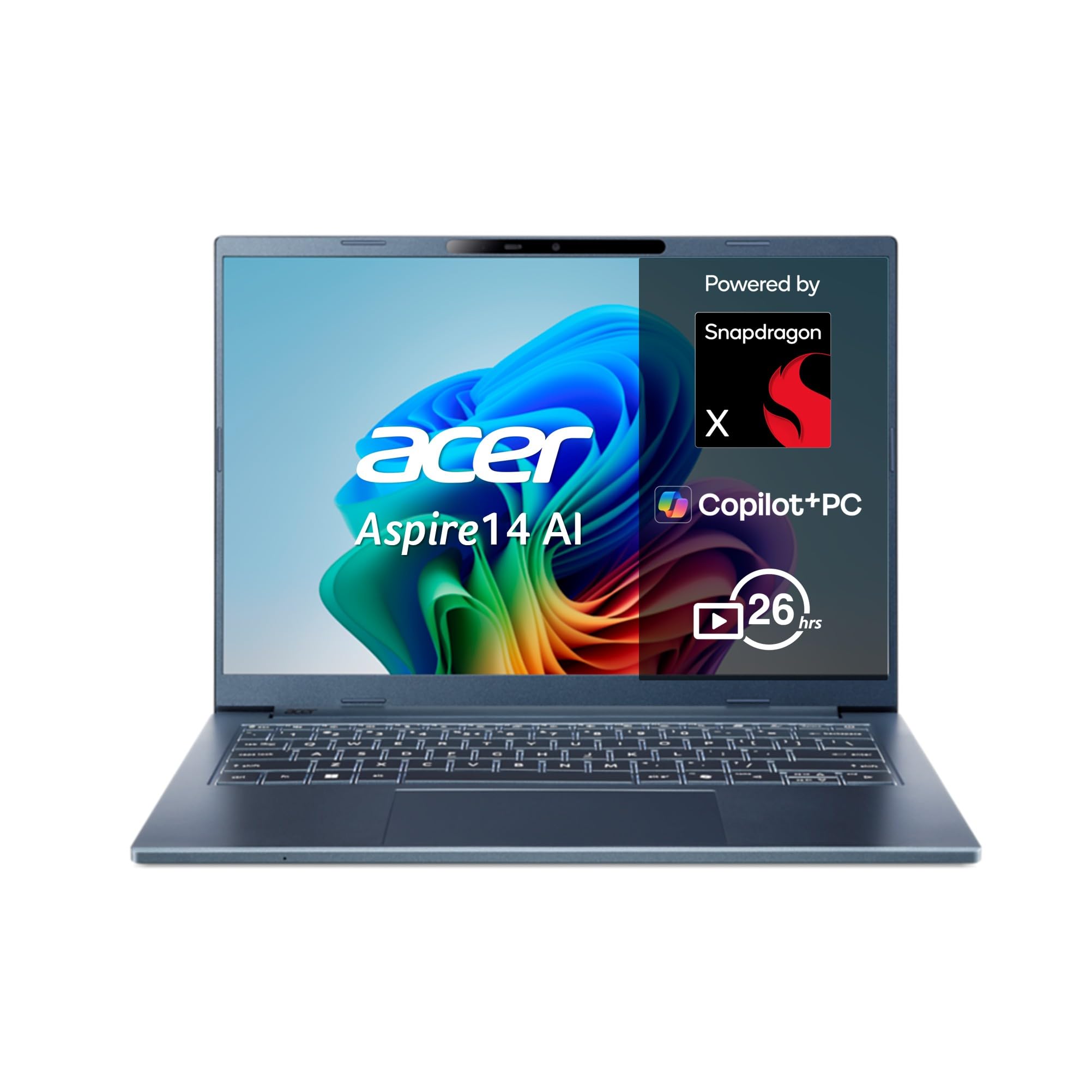 Acer Aspire 14 AI Copilot+ PC, Portátil 14″, X1-26100, 16GB RAM, 512GB SSD
