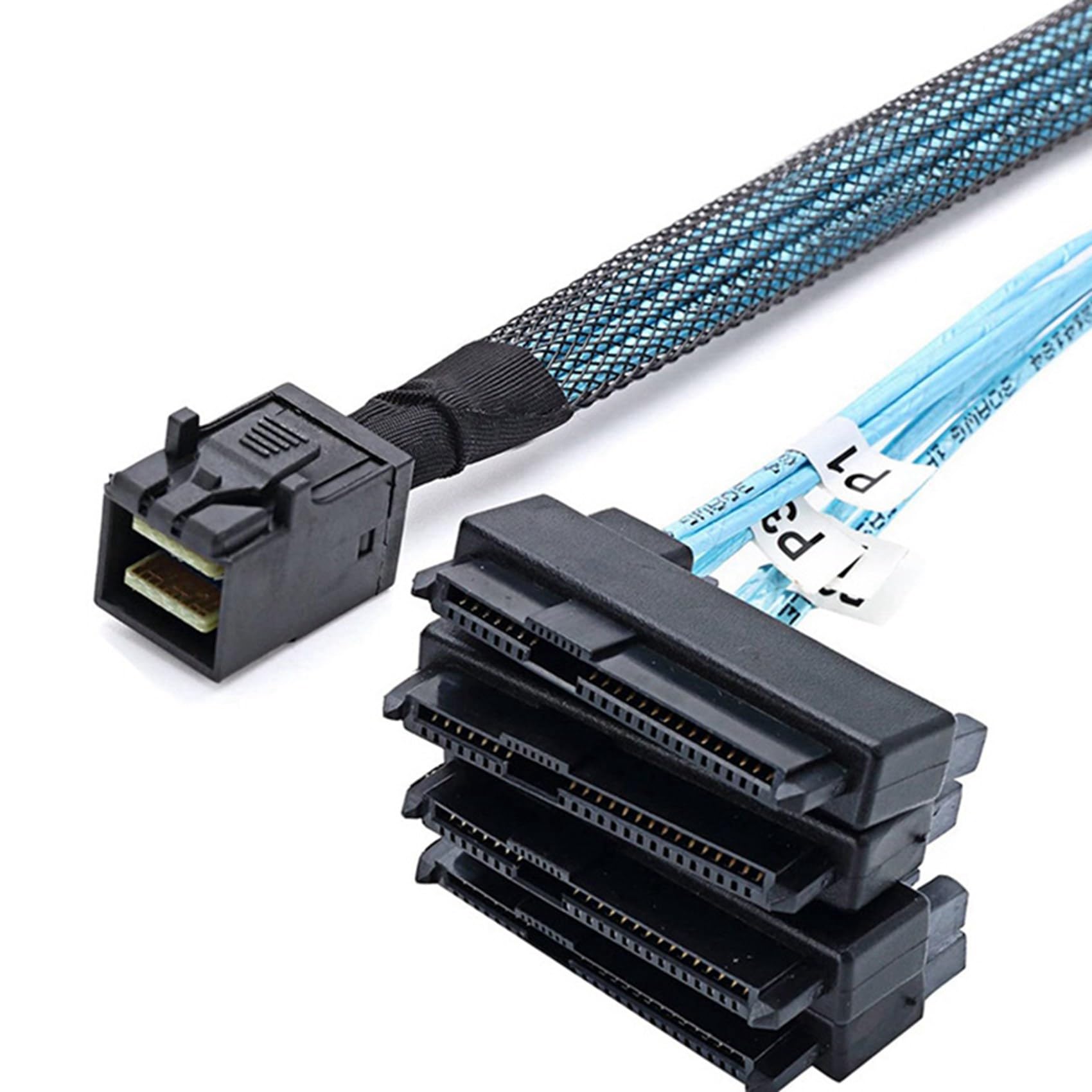 5X Câble de Serveur de Disque Dur Mini SAS SFF-8643 à 4X29Pin SFF-8482 3.33TF/1M