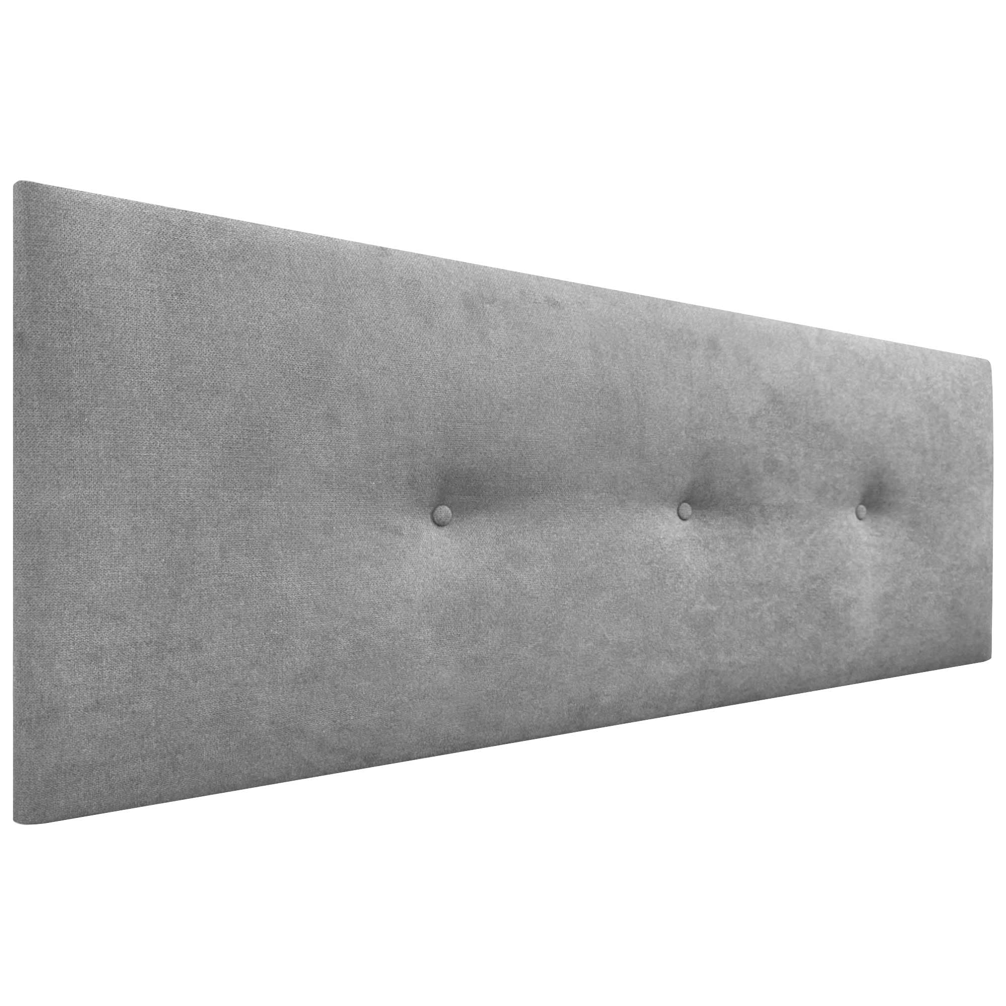 DHOME Cabecero de Polipiel o Tela Acualine Liso con Botones Tapizado de Alta Gama Cabezal Lujo Cama Dormitorio Moderno Acolchado (Tela Gris, 135x50cm (Camas 120/135/140))