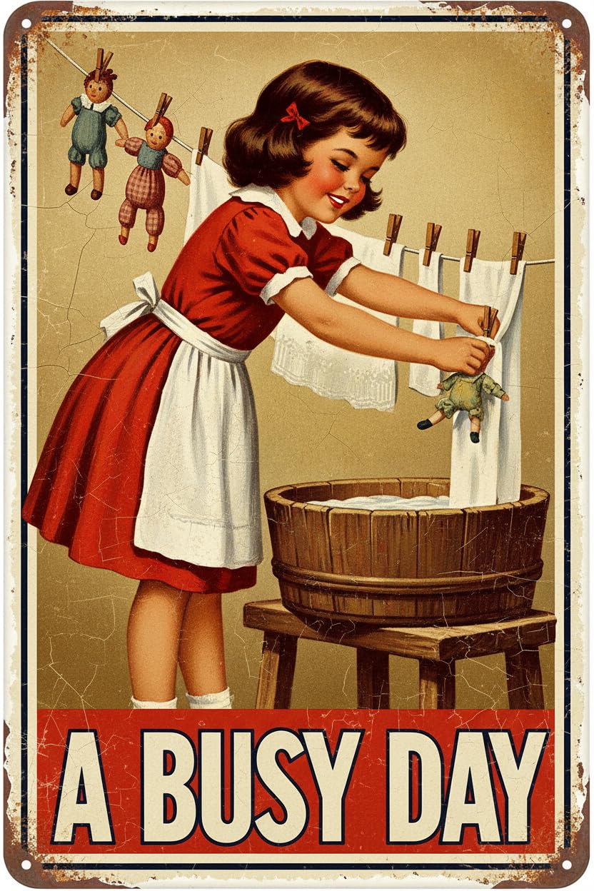 Vintage Metal Tin Sign Poster Discount Ivory Soap Girl Metal Sign Laundry Art Tin Dolls, 8X12 Custom Private Property Signs Outdoor