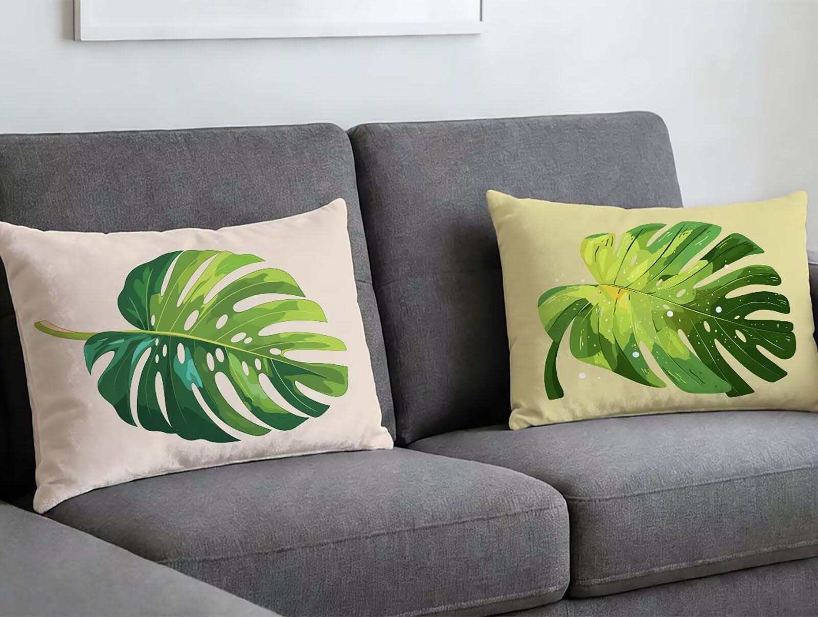 Funda Cojin para Sofá 40x60 cm Evite Desgaste con Terciopelo Verde Lavable Doble Cara 2 uds