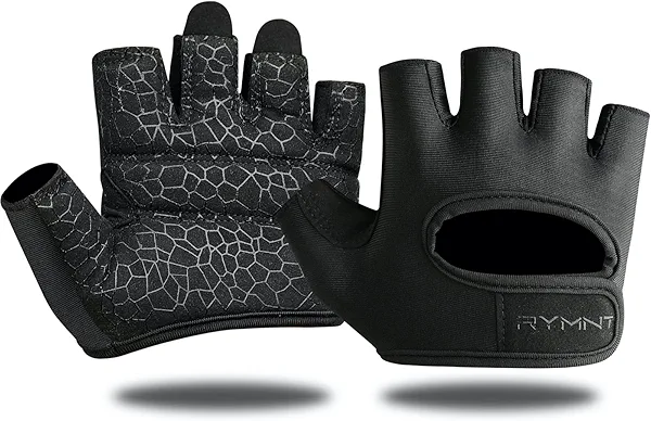 RYMNT Minimal Weight Lifting Gloves,Short Micro Workout Gloves Grip Pads with Full Palm Protection & Extra Grip for Men Women Weightlifting,Gym,Exercise Training