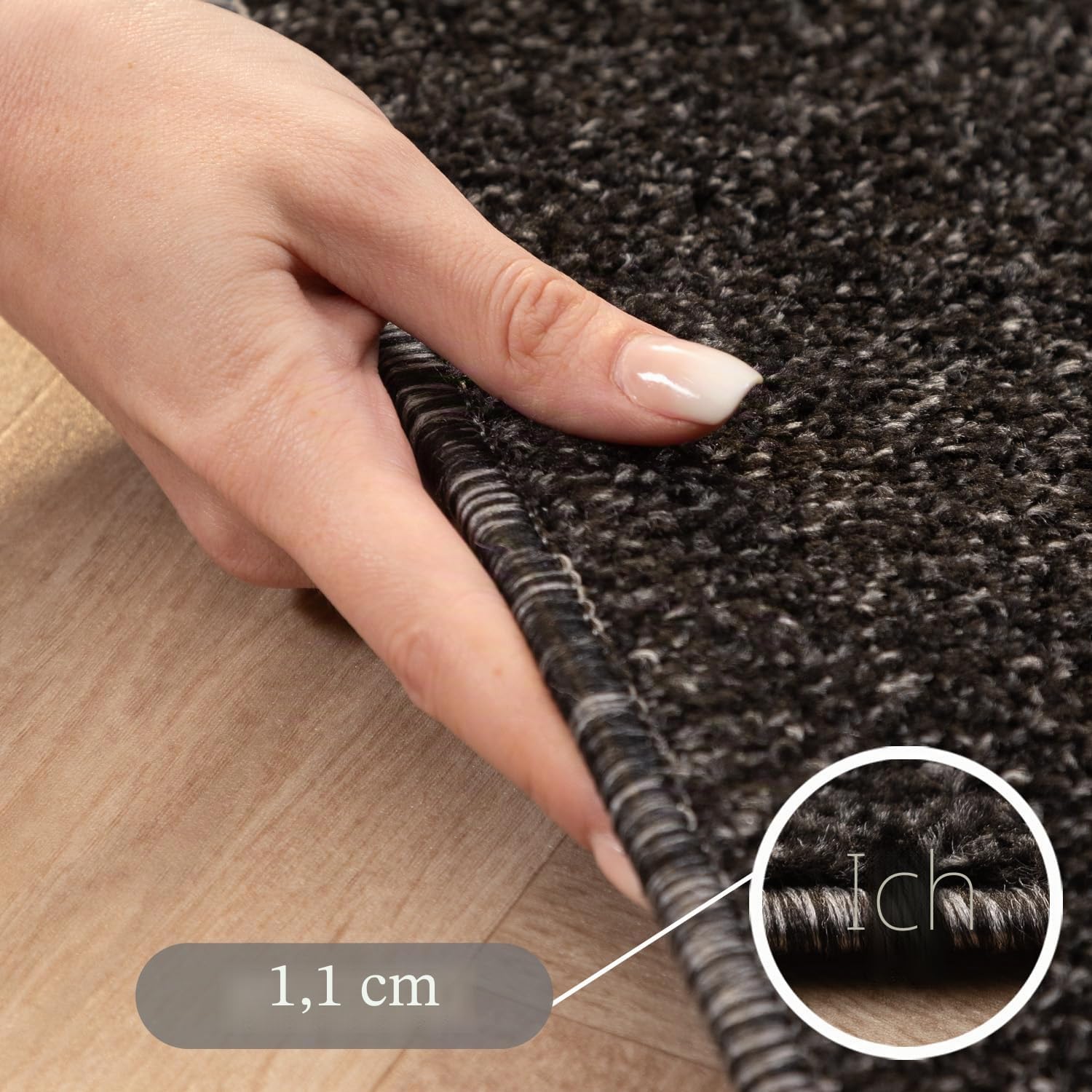 Carpettex Wohnzimmer Teppich Kurzflor Modern Einfarbig 200 x 290 cm Creme - Küchenteppich Waschbar Extra Weich Flauschig - Schlafzimmer Kinderzimmer Esszimmer Flur