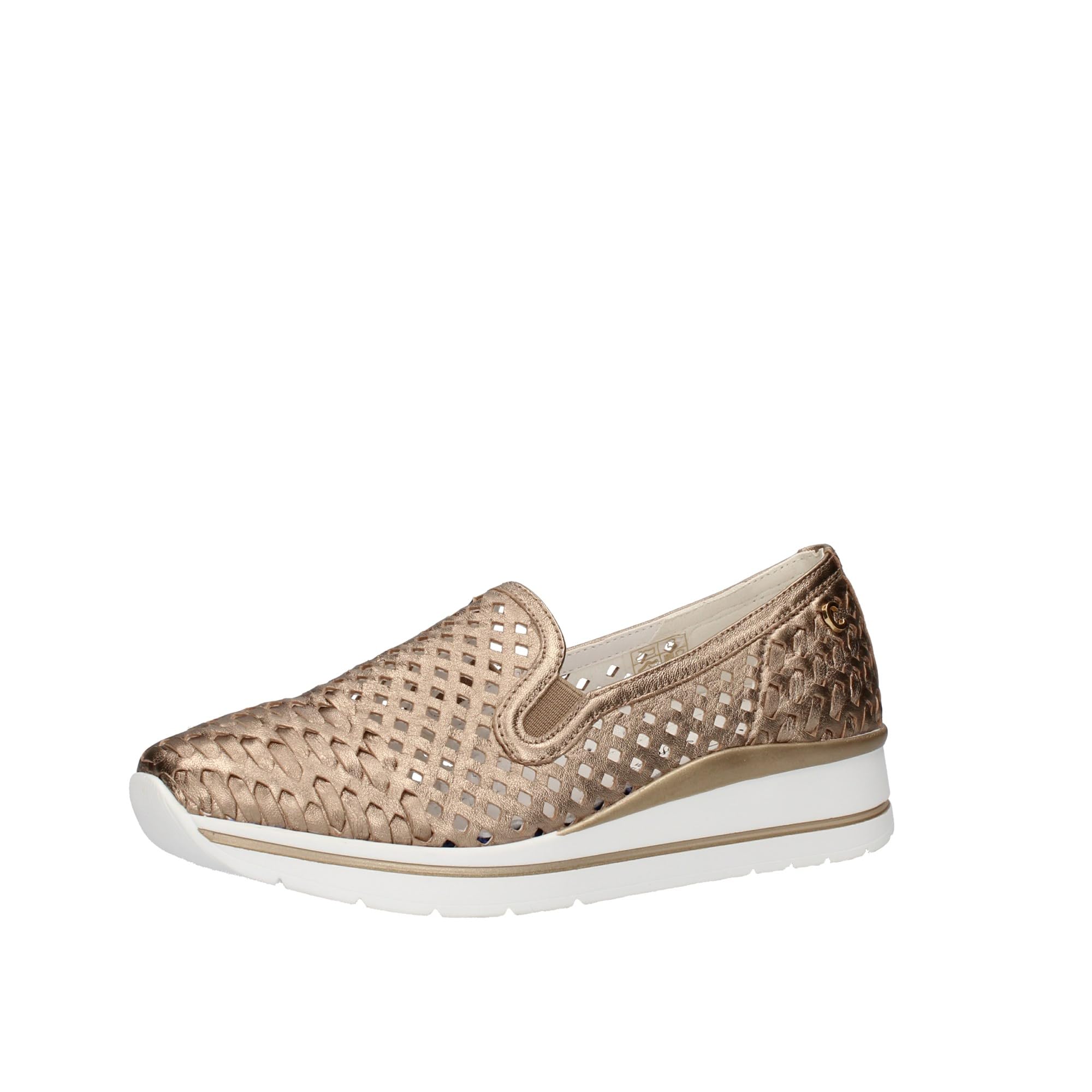 Scarpe da Donna in Pelle Traforata con Zeppa