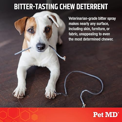 Miniatura 2 de Pet MD Spray antimasticable para perros y gatos – Spray amargo multisuperficie para dejar de morder y masticar – Spray disuasorio para perros para