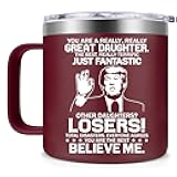 Fufendio Daughter Gifts - Christmas Gifts for Daughter from Mom, Dad - Birthday, Mothers Day, Valentines Day Gift for Daughters - 14oz Coffee Mug