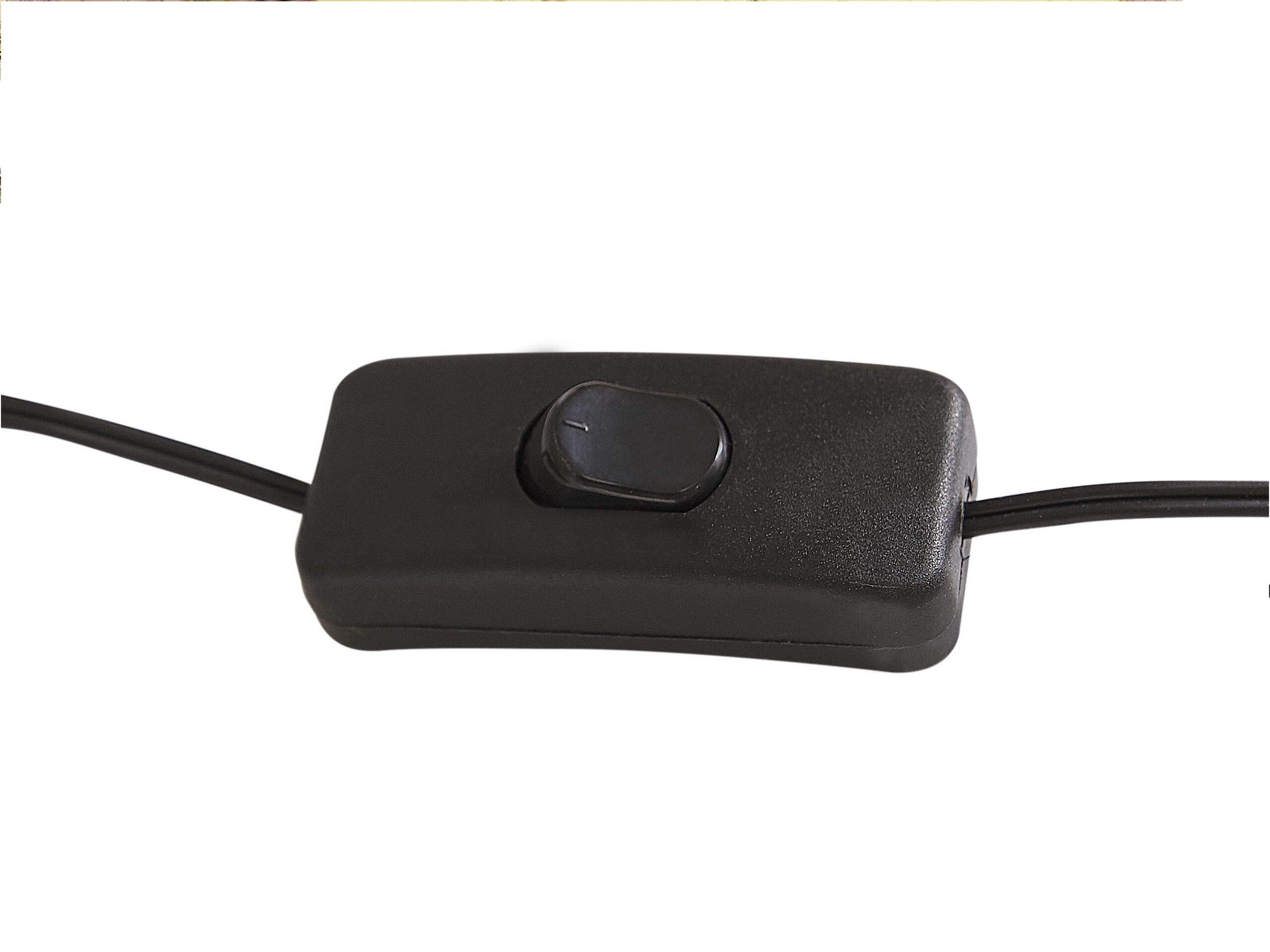 Mappamondo Giallo Girevole con Luce LED Cavo Base MDF Effetto Antico