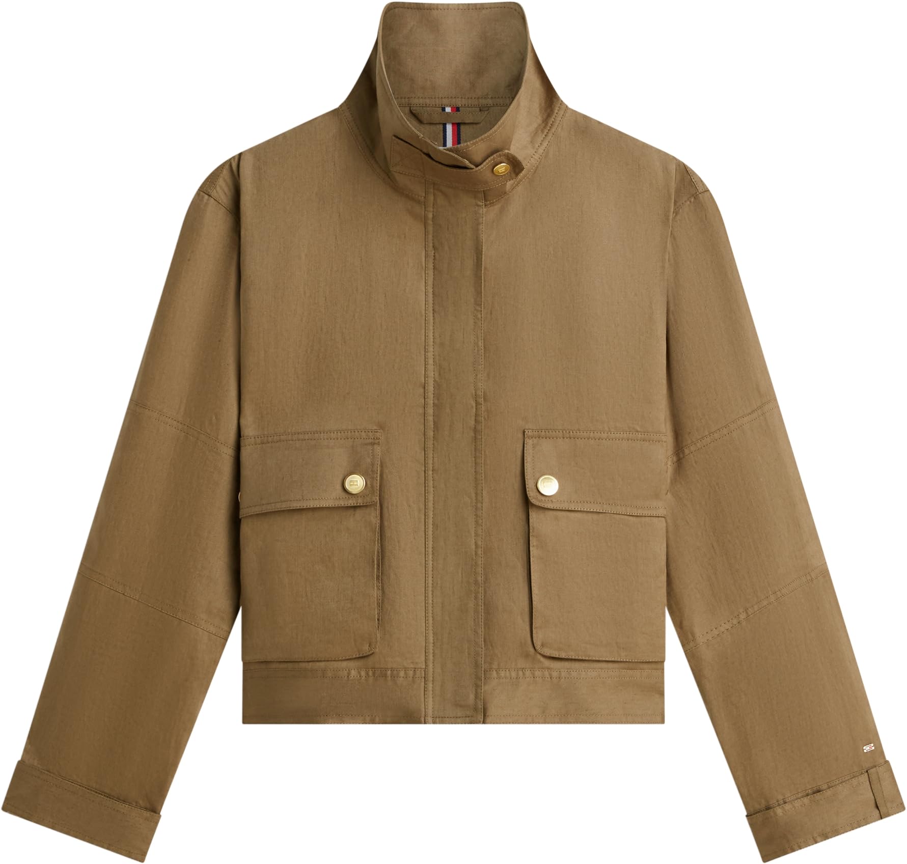 Tommy Hilfiger Linen Utility Jacket Ww0ww48616 Chaqueta bomber Mujer (Pack de 1)
