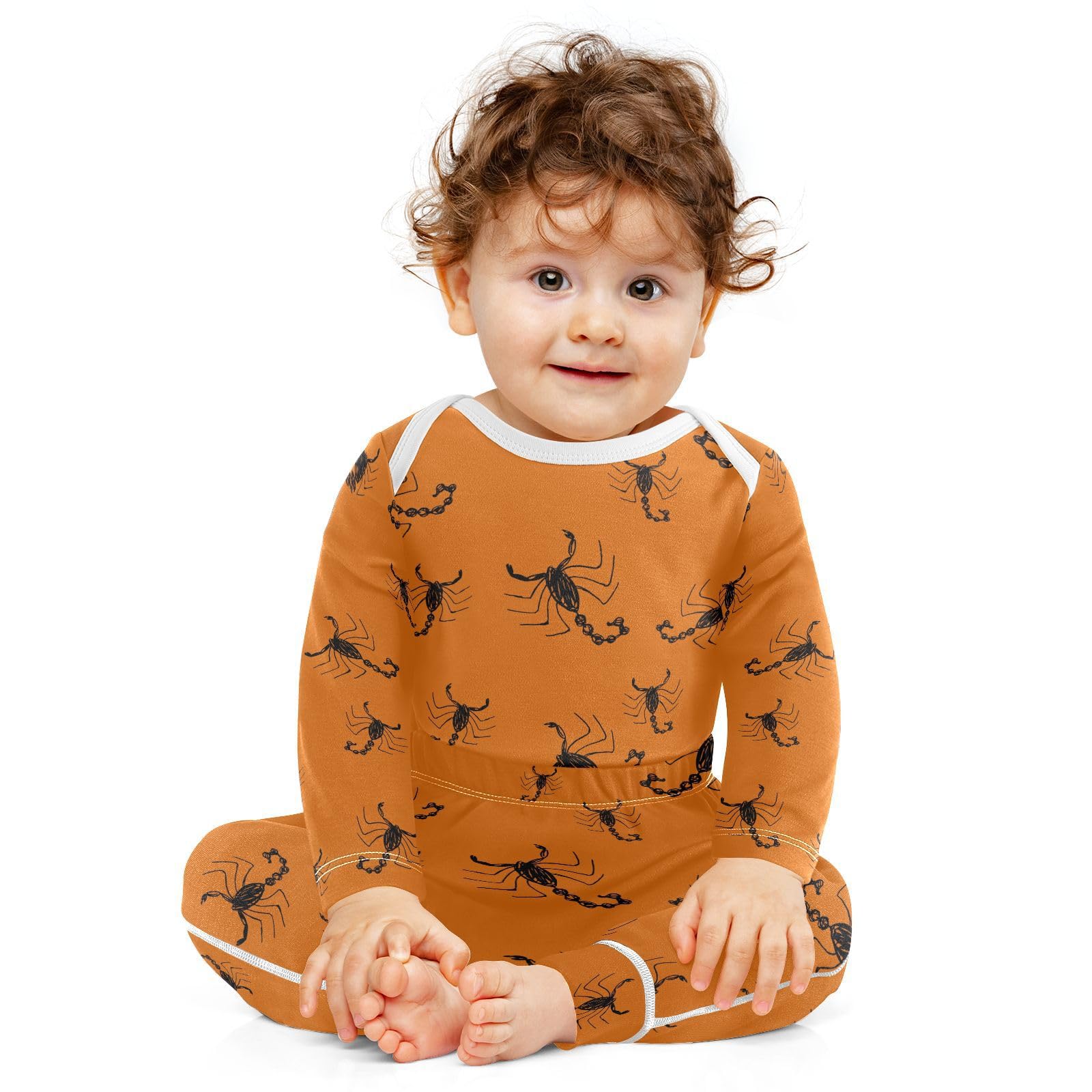 vvfelixl Baby Onesie Pants Sets Sketches Of Scorpions Long Sleeve Baby Clothes for Boys Girls 9-12M