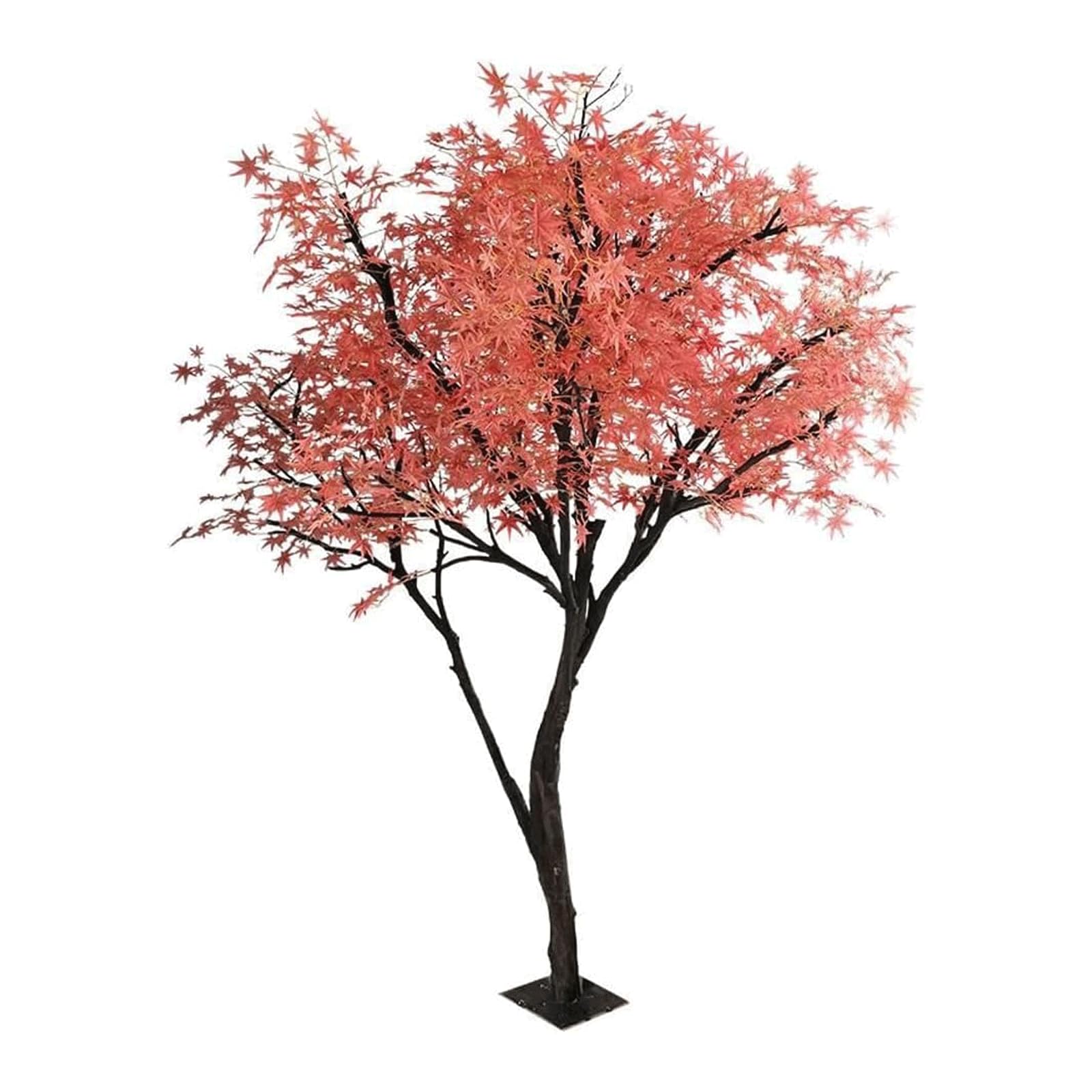 HCZKIUJY 4.9 Feet Artificial Trees Red Maple Tree Artificial Plant with Realistic Maple Leaves Faux Tree Hotel Mall Faux Plant