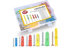 340-Piece Drywall Anchors and Screws Combo Pack