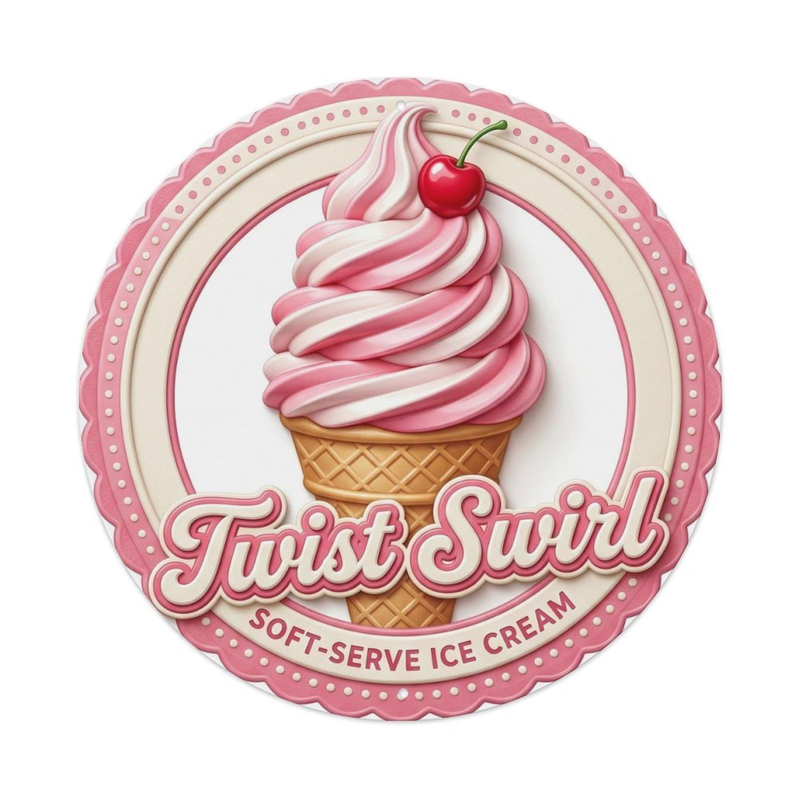 Twist Swirl Nostalgic Decor 1 Metal Tin Sign