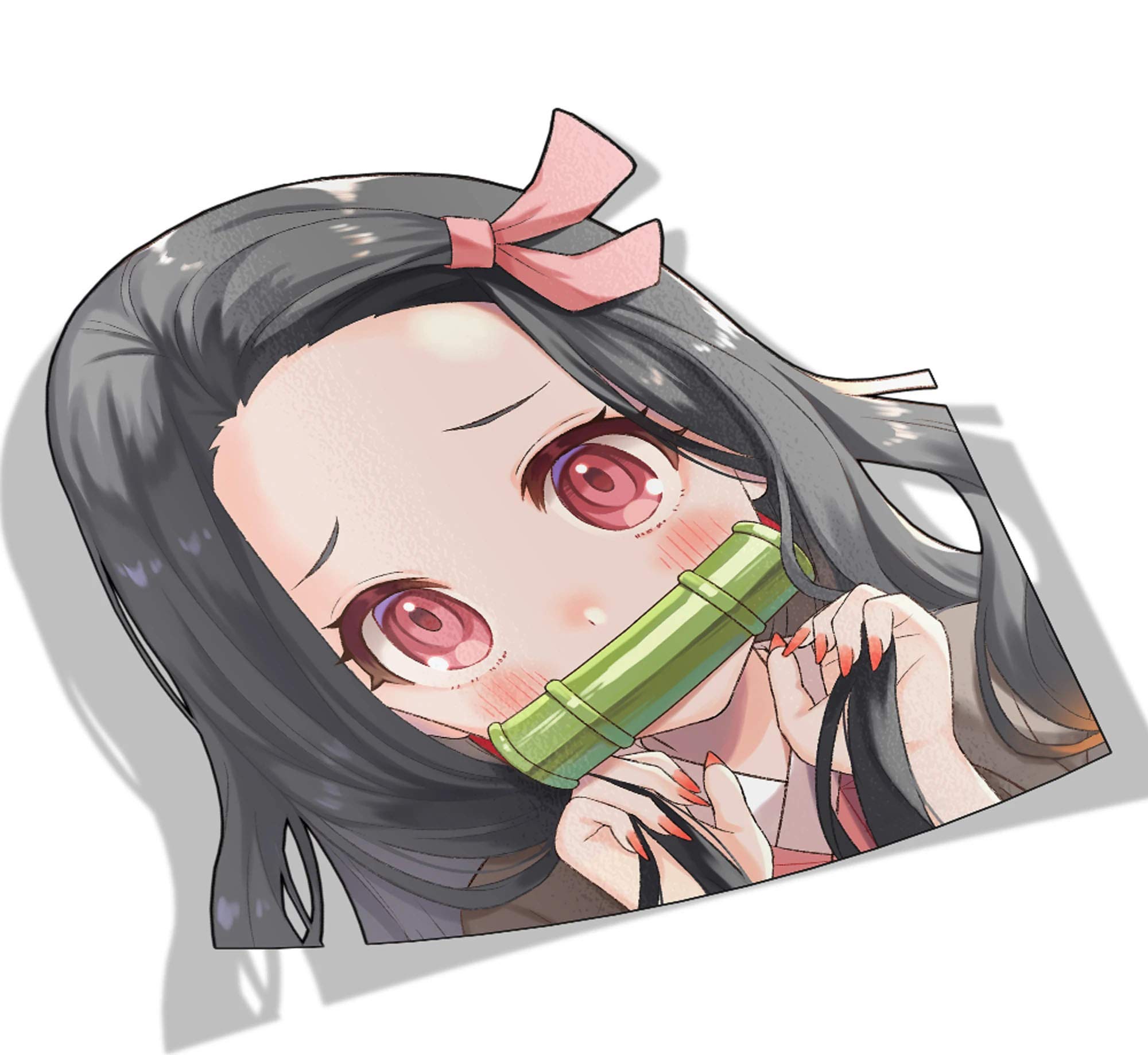 Amazon Blkuopar アニメ ステッカー 13cm 鬼滅の刃 一枚 可愛い禰豆子 防水シール 汎用 Diy デカール 痛車 車ドア 窓 ウォールステッカー 壁シール 自動車 ヘルメット など適用 子供 プレゼント 鬼滅の刃 B ステッカー デカール 車 バイク