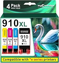 910XL Ink Cartridges for HP Printers Replacement for HP 910 Ink HP 910XL Ink Cartridges Combo Pack for HP 910 Work with OfficeJet Pro 8015e 8025e 8020e 8015 8020 8028e 8035e 8010e Printer(4 Pack)