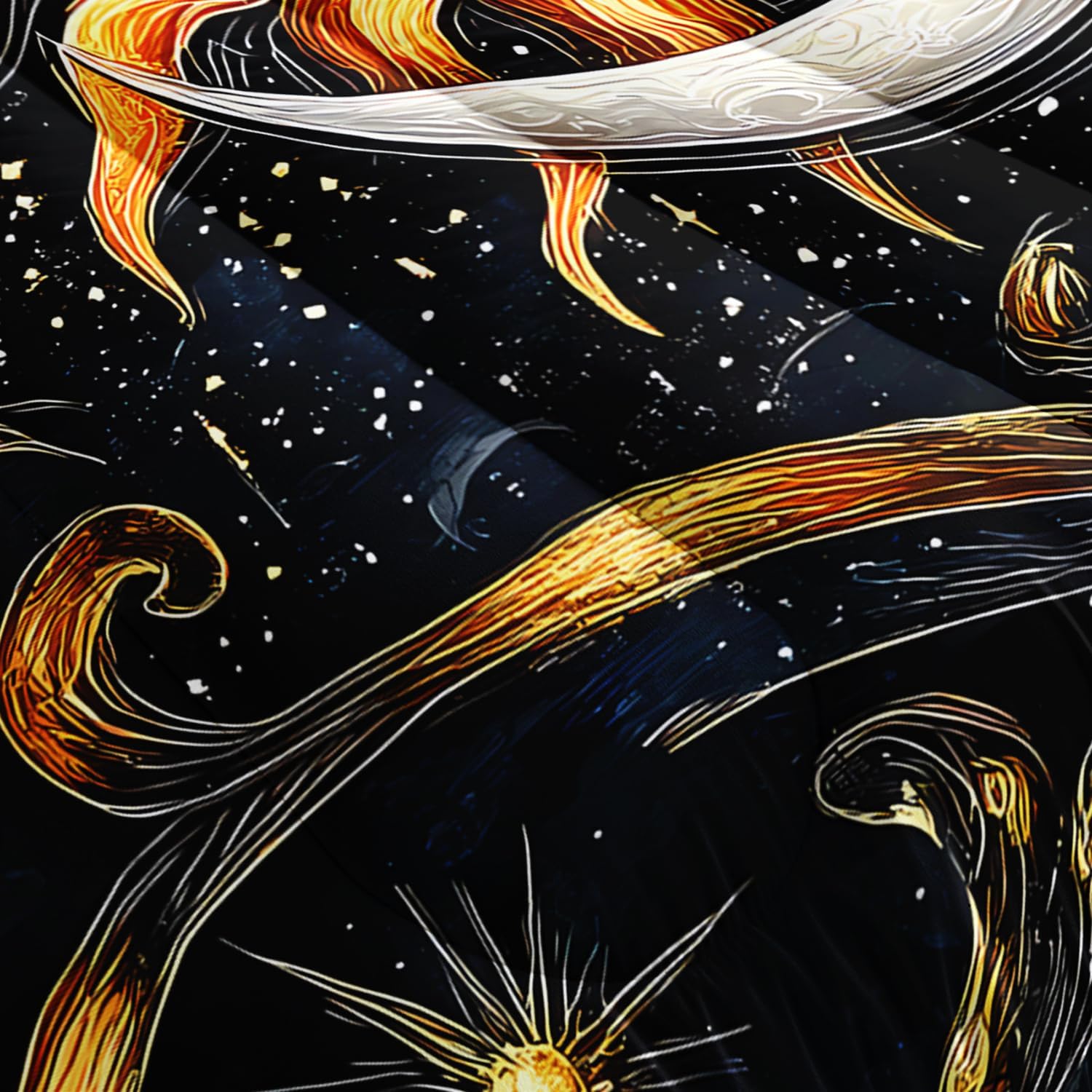 Sun and Moon Bedding Set Full Size with 2 Pillowcases. image 5